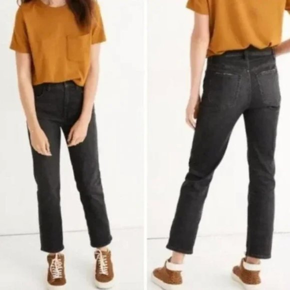 MADEWELL Perfect Vintage Jean Sumner Wash Gray Black {RR37} - Picture 1 of 6